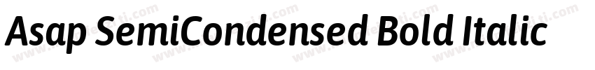 Asap SemiCondensed Bold Italic字体转换